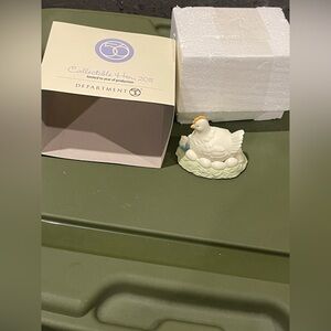 Department 56 Collectible Hen Figurine - White and Cream